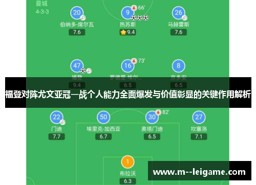 福登对阵尤文亚冠一战个人能力全面爆发与价值彰显的关键作用解析 福登对阵尤文亚冠一战个人能力全面爆发与价值彰显的关键作用解析